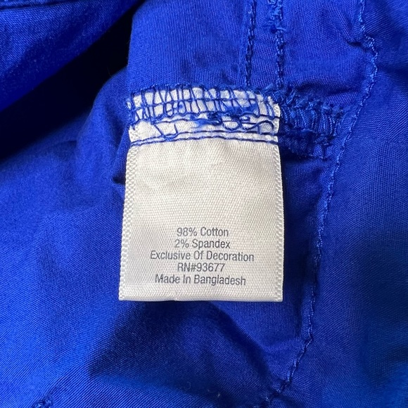 St. John’s Bay Two Pairs Embroidered Drawstring Shorts Khaki/Blue, Women’s 10 - Picture 12 of 13